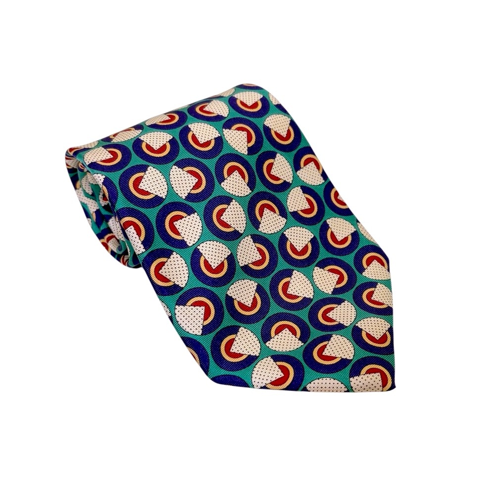 Robert Talbott Men’s Vintage 80’s Hand Sewn Geometric Silk Tie